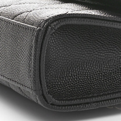Chanel Caviar Quilted Chain Match Top Handle Phone Holder With Chain Black 10 of 11