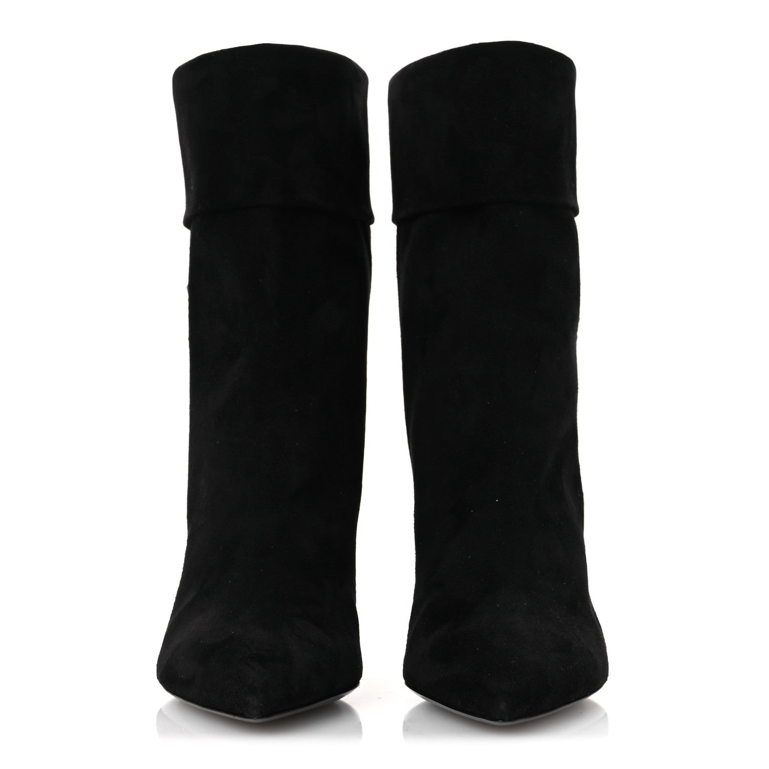 Saint Laurent Kid Scamosciato Niki 85 Wedge Booties 37.5 Black 3 of 11
