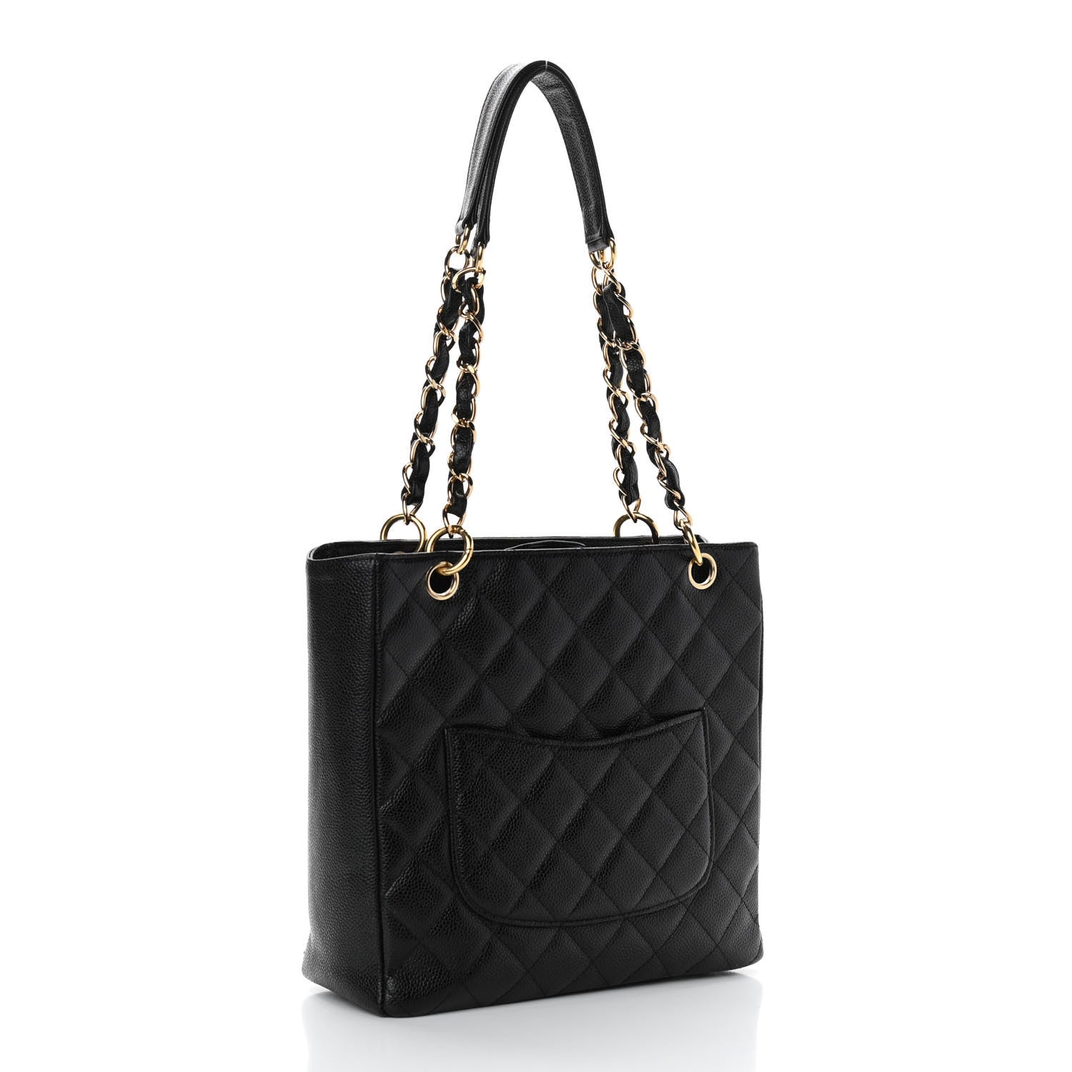 Chanel Caviar Quilted Petit Shopping Tote PST Black 3 of 11