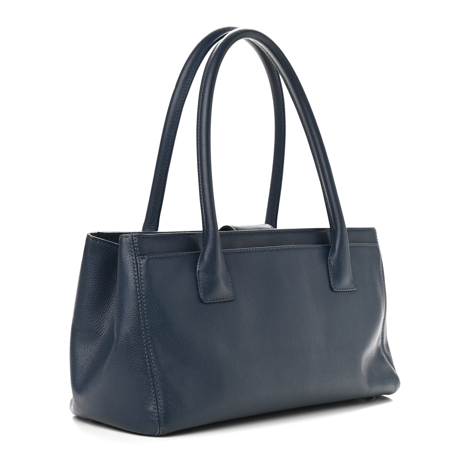Chanel Calfskin Small Cerf Executive Shopper Tote Navy 3 of 15