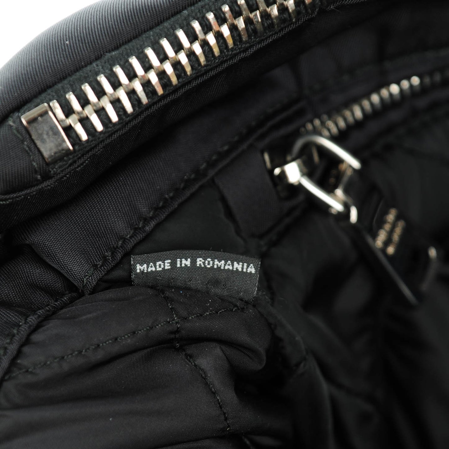 Tessuto Nylon Bomber Tote Nero Black