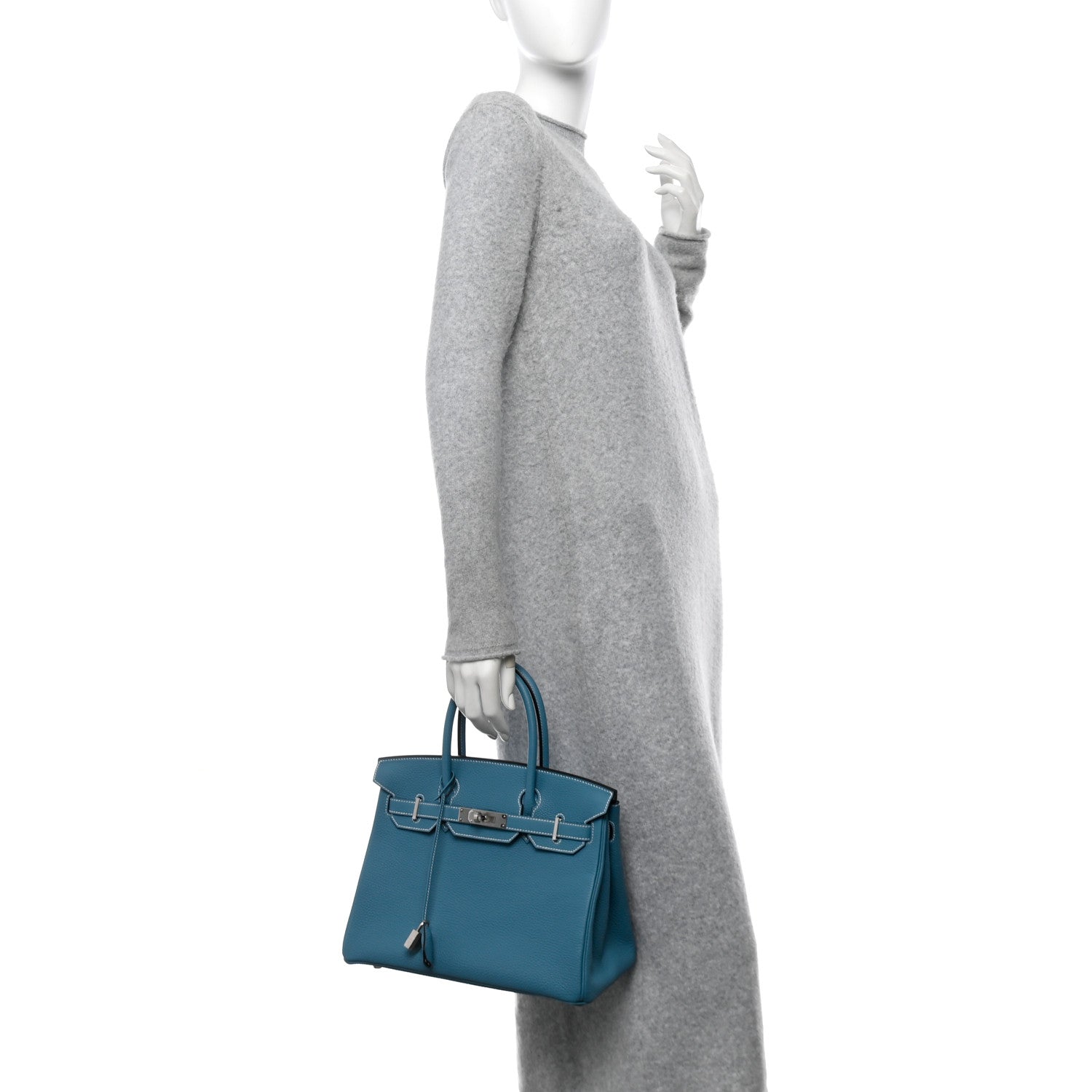 Hermes Togo Birkin 30 New Bleu Jean 2 of 10