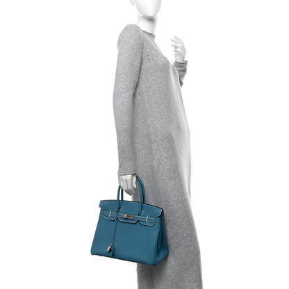 Hermes Togo Birkin 30 New Bleu Jean 2 of 10