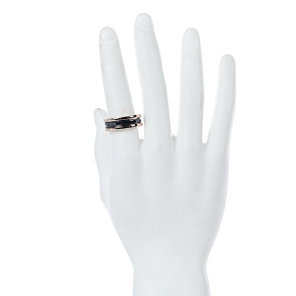 Bulgari 18K Rose Gold Black Ceramic B.Zero1 Two-Band Ring 65 11 2 of 7