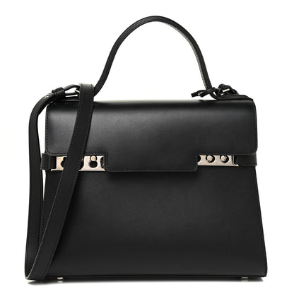 Delvaux Calfskin MM Tempete Satchel Black 1 of 20
