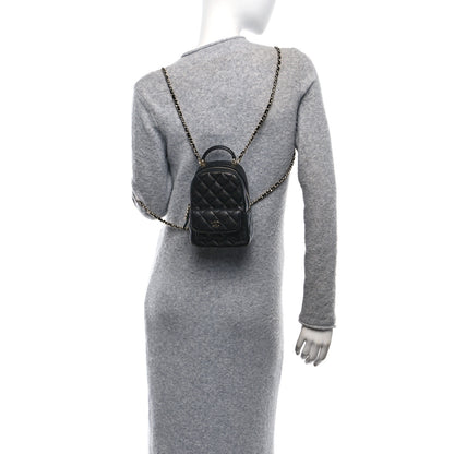 Chanel Caviar Quilted CC Mini Classic Backpack Black 2 of 13