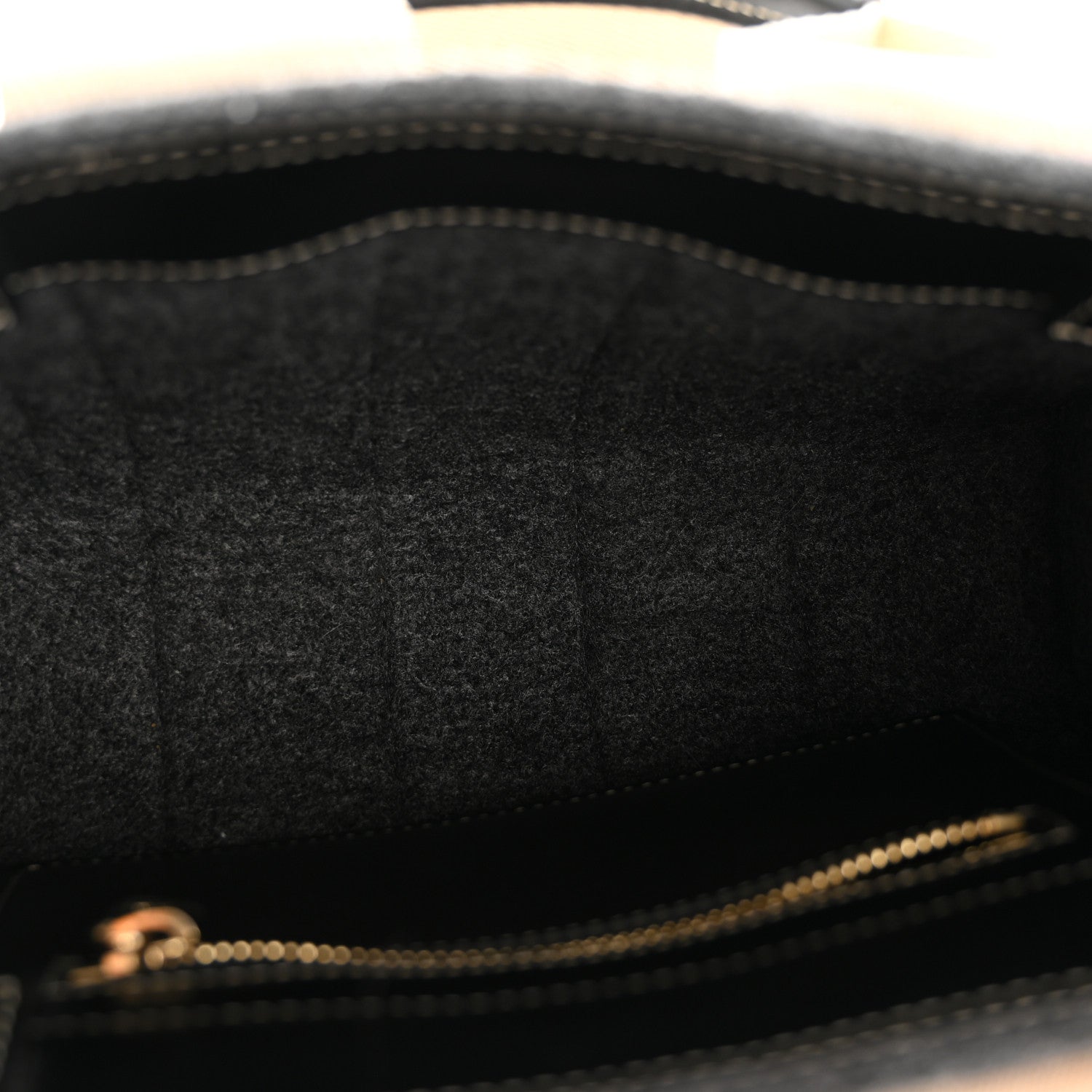 Chloe Felt Calfskin Small Woody Ribbon Tote With Strap Cashmere Grey 5 of 11