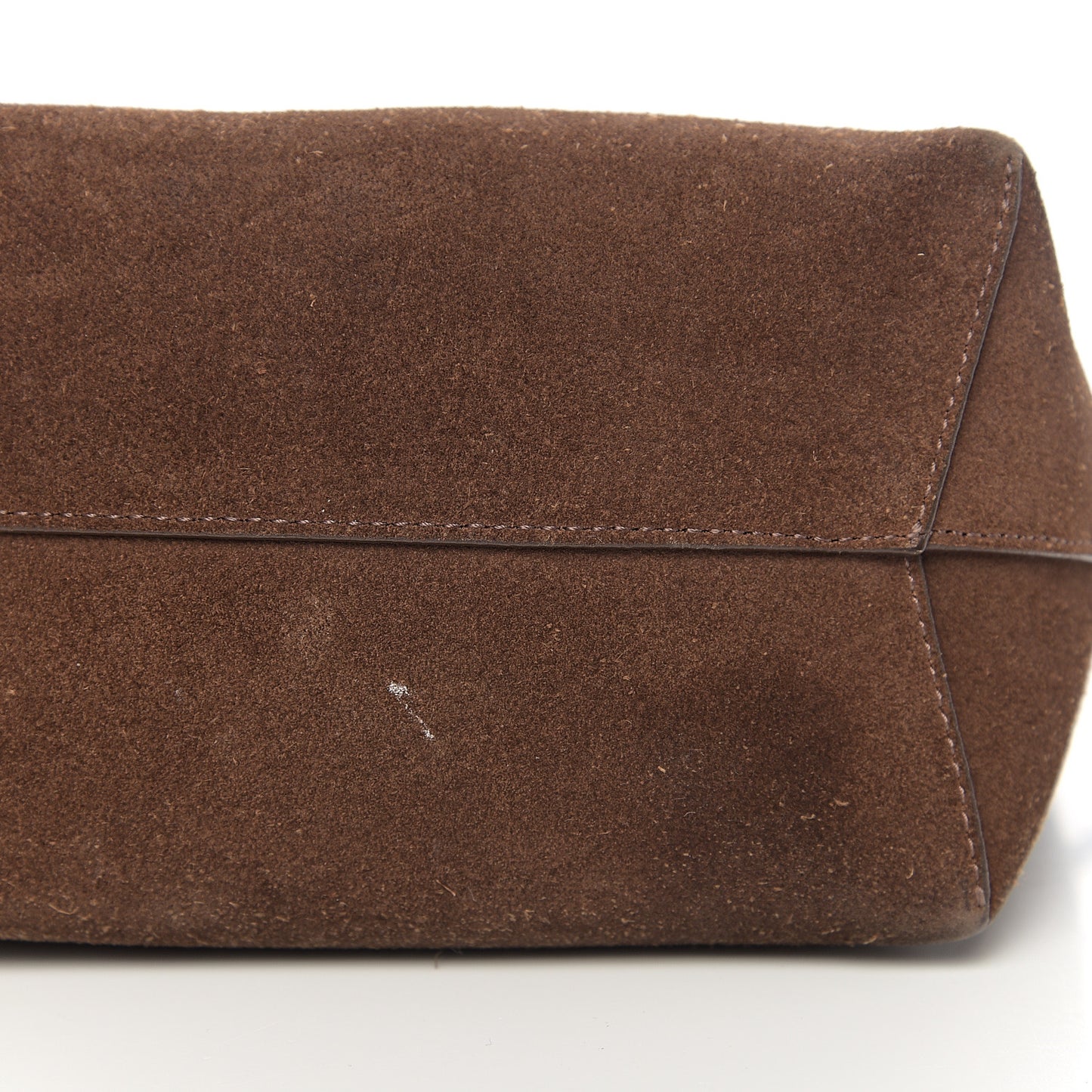 Suede Mini Bucket Bag Chocolate