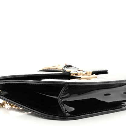 Valentino Garavani Patent Small Glam Lock Rockstud Flap Black 9 of 13