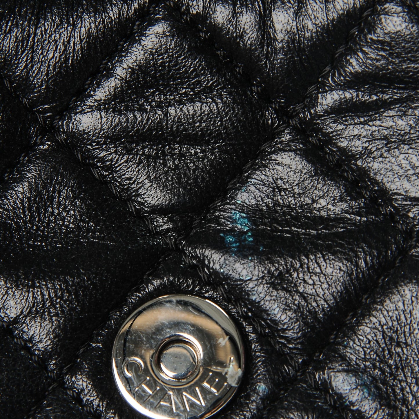 Calfskin Quilted 2.55 Ankle Wrist Bag Black