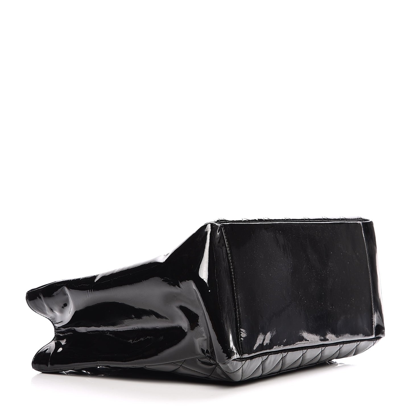 Patent Quilted Grand Shopping Tote GST Black