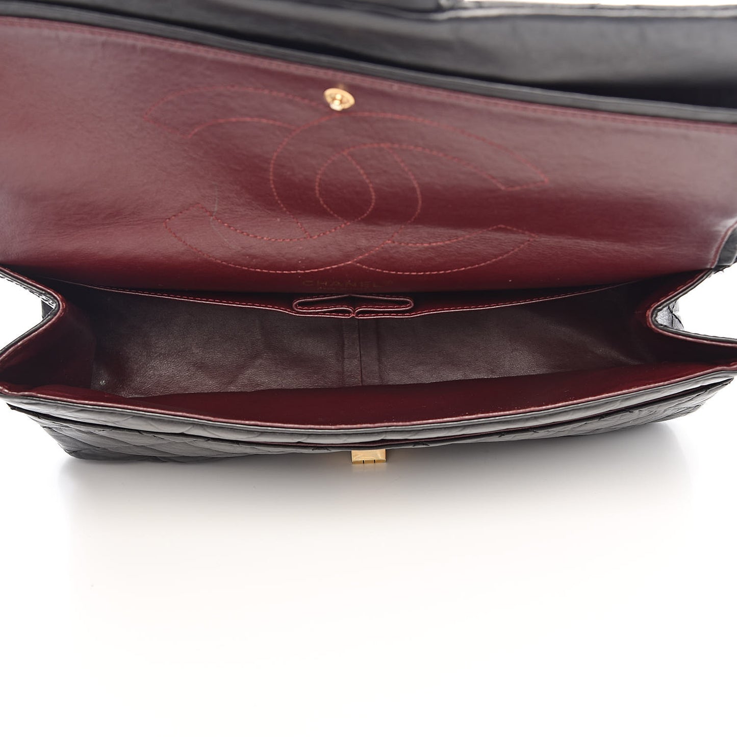 Aged Calfskin Quilted 2.55 Reissue 227 Flap Black