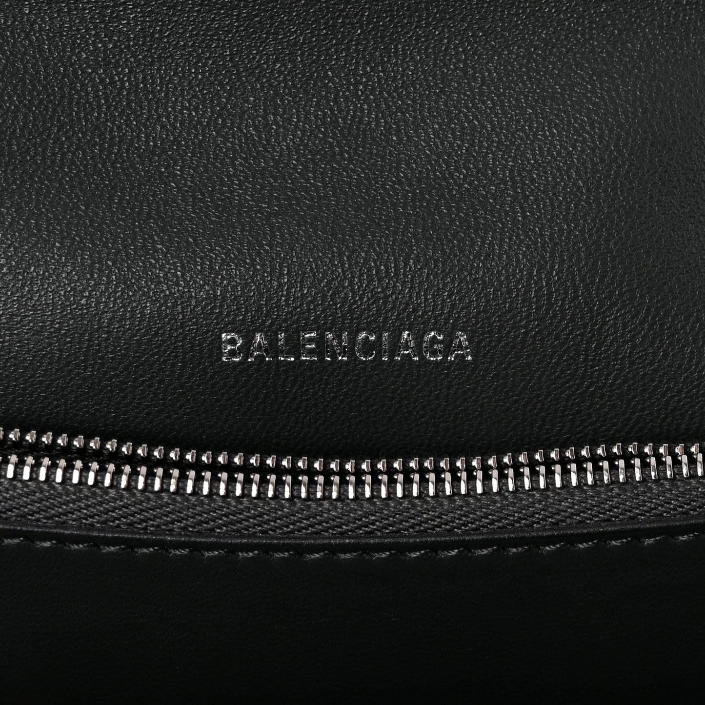 Metallic Crushed Calfskin Medium Crush Chain Bag Steel Grey