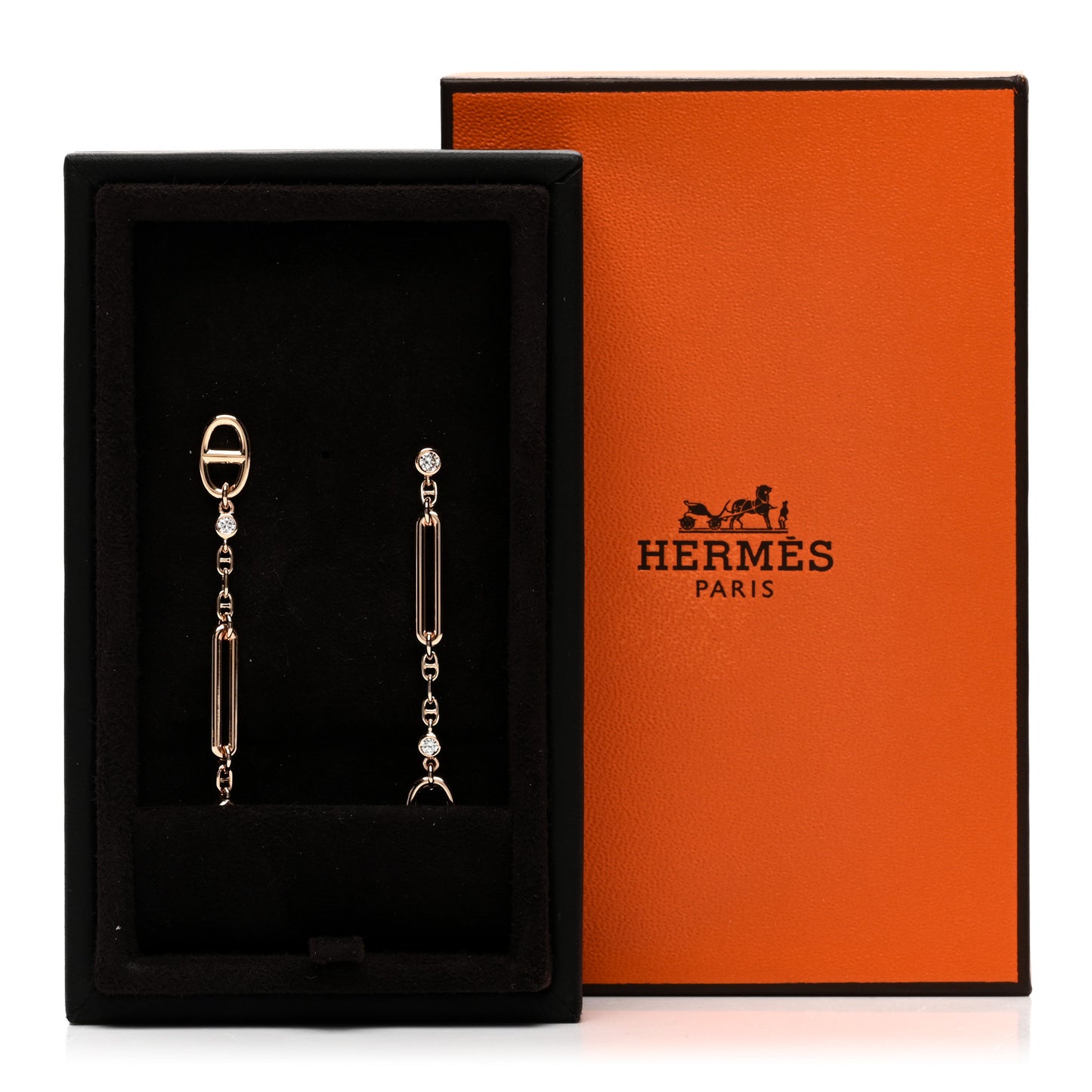 18K Rose Gold Diamond Chaos Earrings
