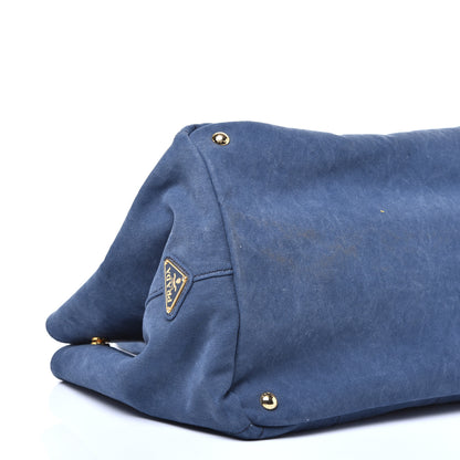 Prada Canvas Canapa Logo Tote Blue 7 of 9
