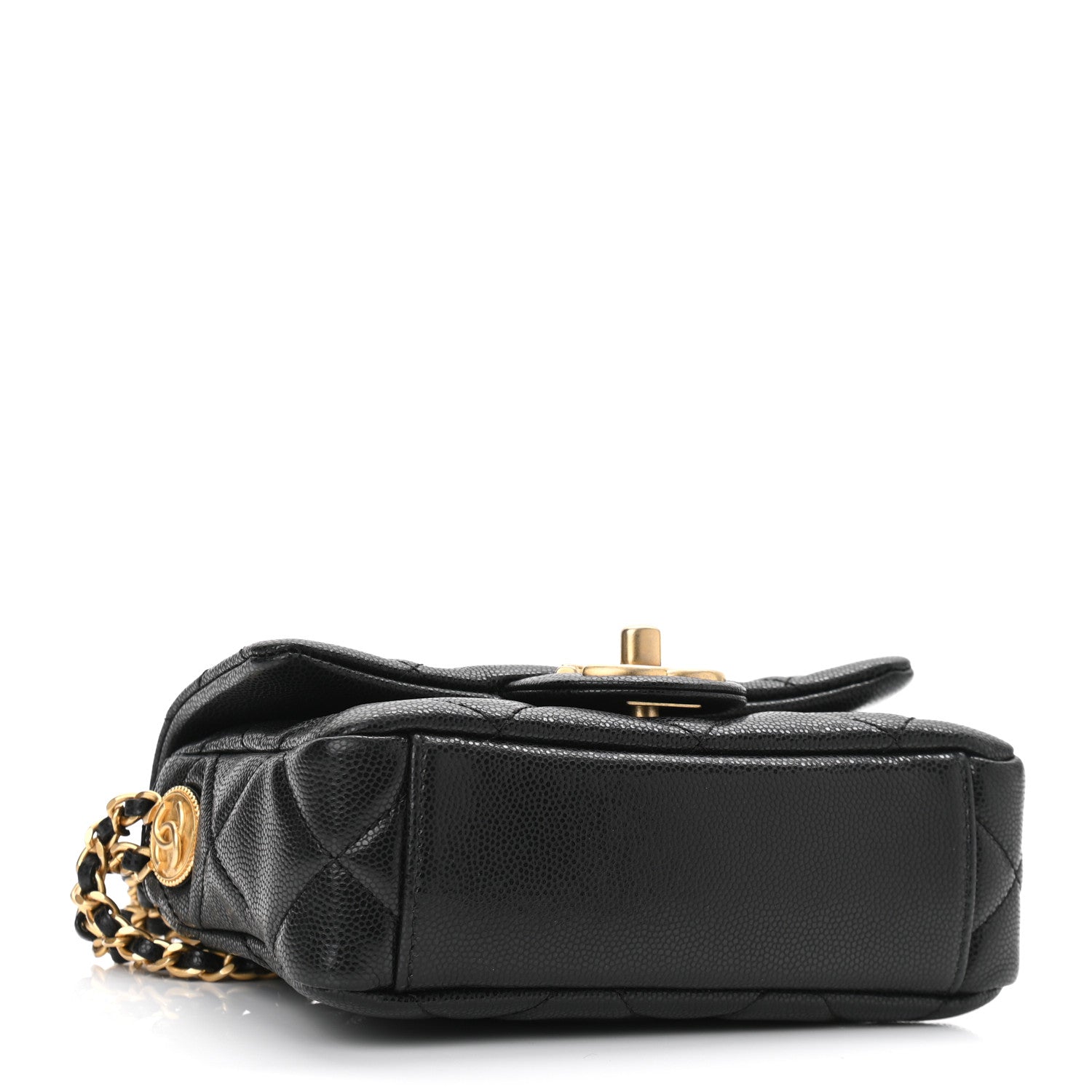 Chanel Caviar Quilted Mini Twist Your Buttons Flap Black 4 of 11