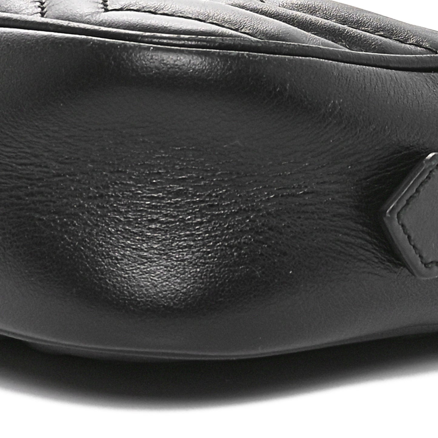 Calfskin Matelasse Mini GG Marmont Chain Shoulder Bag Black
