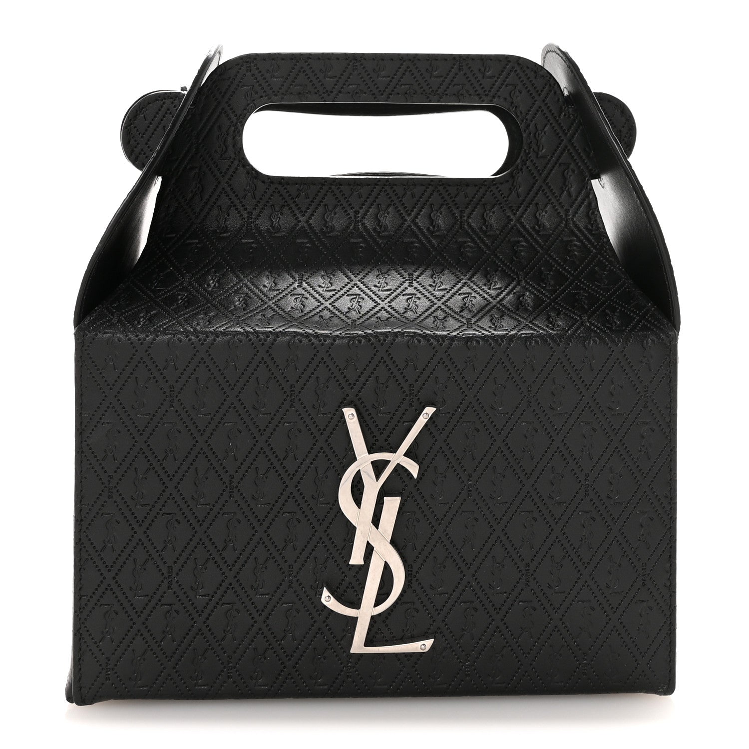 Saint Laurent Calfskin Monogram Take Away Box Black 1 of 8