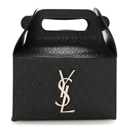 Saint Laurent Calfskin Monogram Take Away Box Black 1 of 8