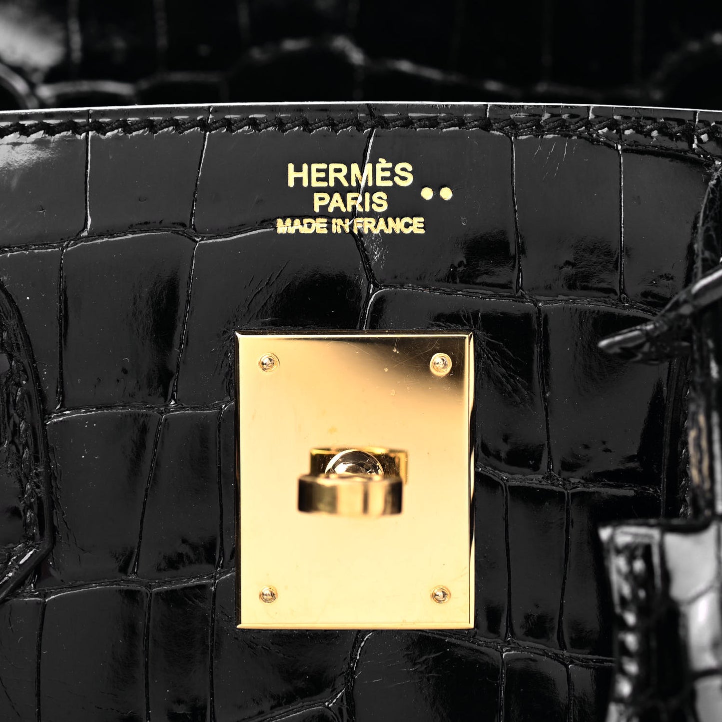 Shiny Niloticus Crocodile Birkin 30 Black