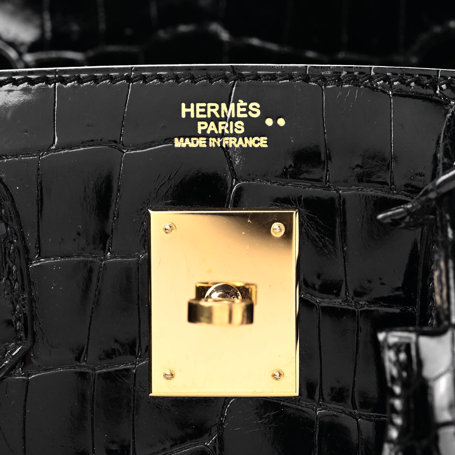 Hermes Shiny Niloticus Crocodile Birkin 30 Black 22 of 33