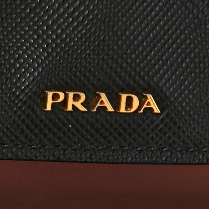 Prada Saffiano Cuir Large Double Bag Black Mughetto 6 of 8