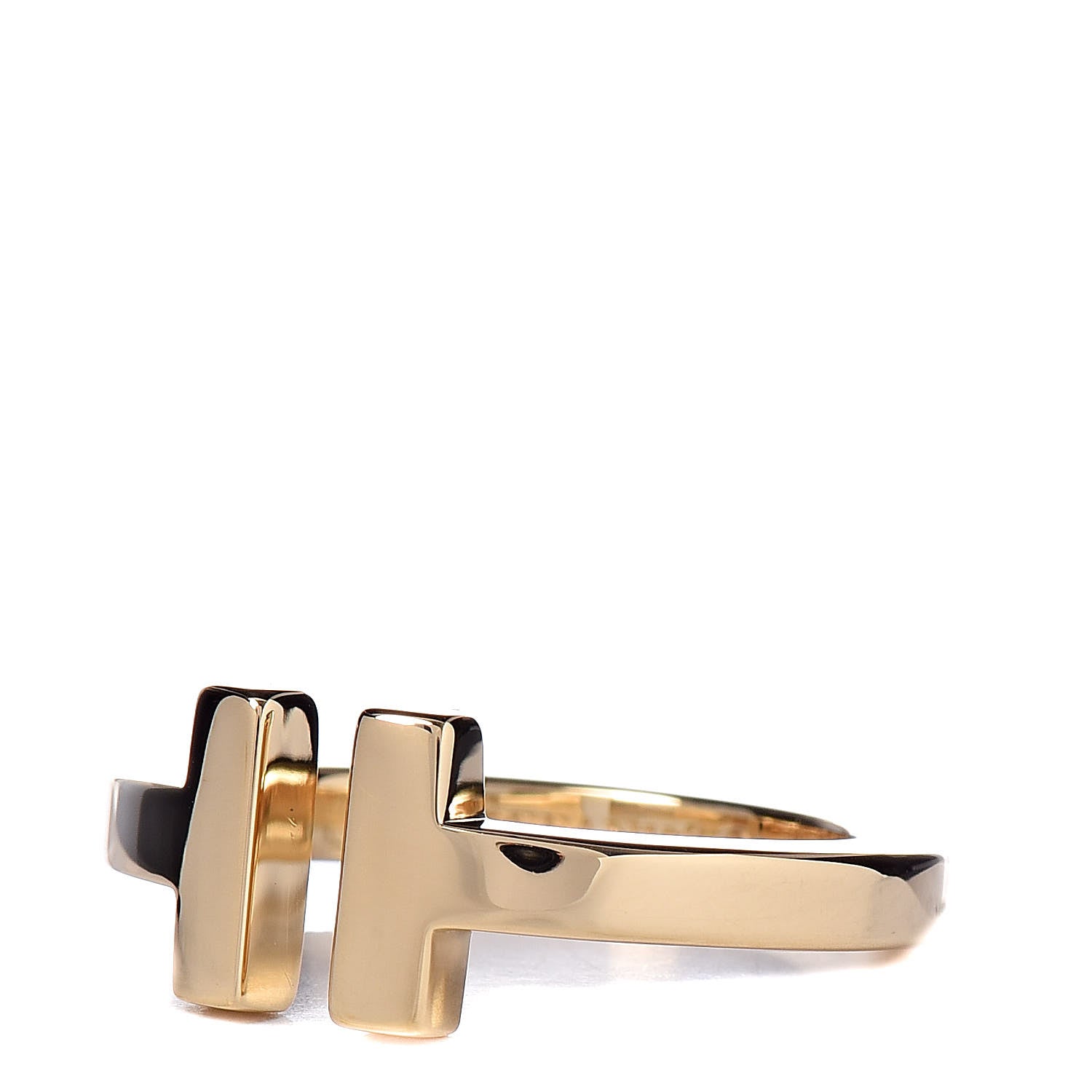 Tiffany 18K Yellow Gold T Square Ring 49 4.75 3 of 5