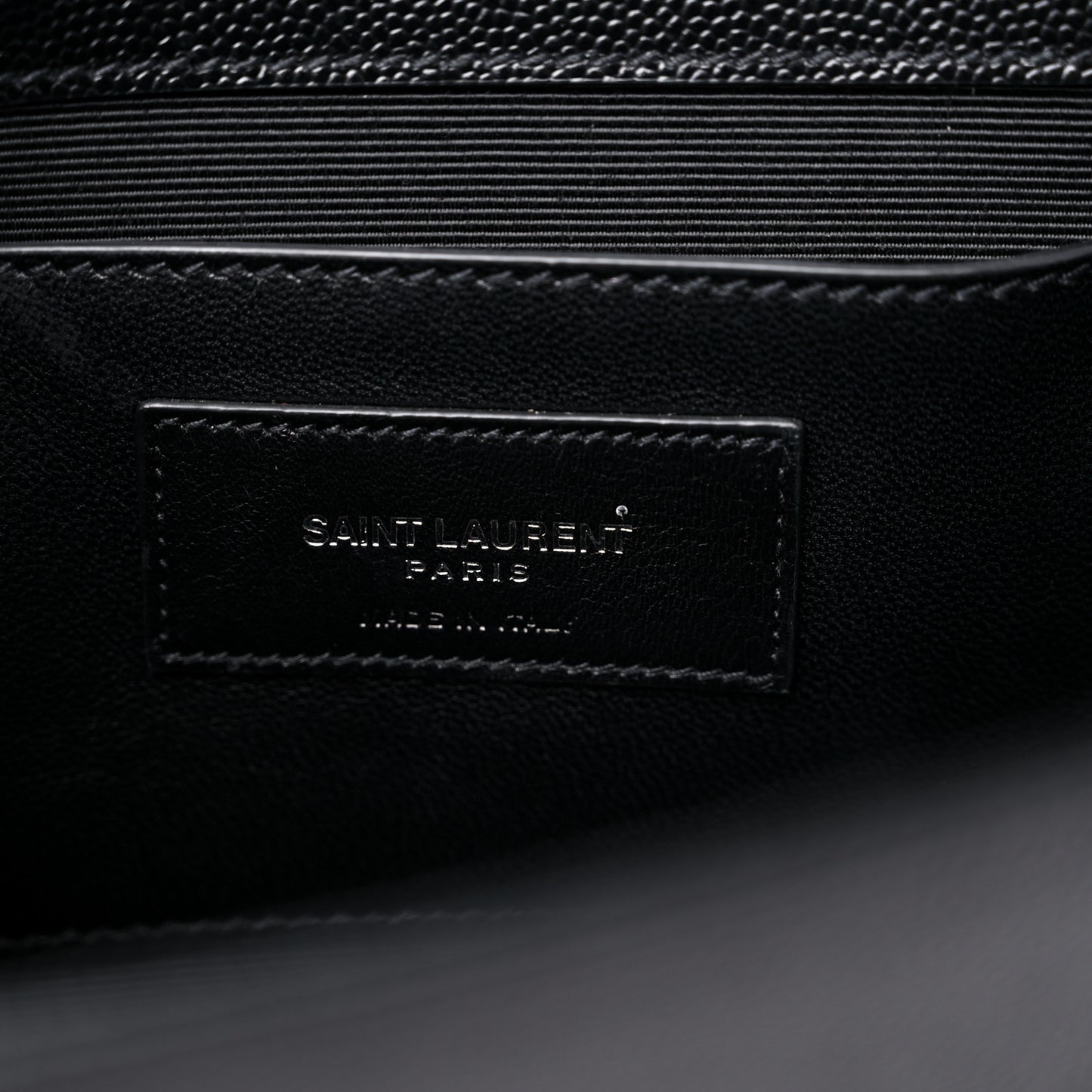 Grain De Poudre Classic Monogram Kate Clutch Black