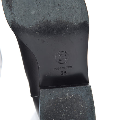 Chanel Calfskin Ascot High CC Boots 36 Black 8 of 16