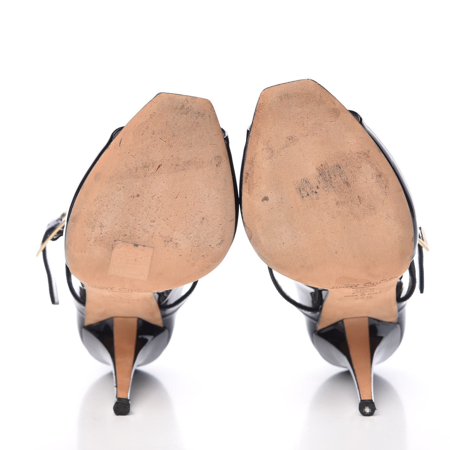 Patent Mary Jane Peep Toe Heels 37.5 Back