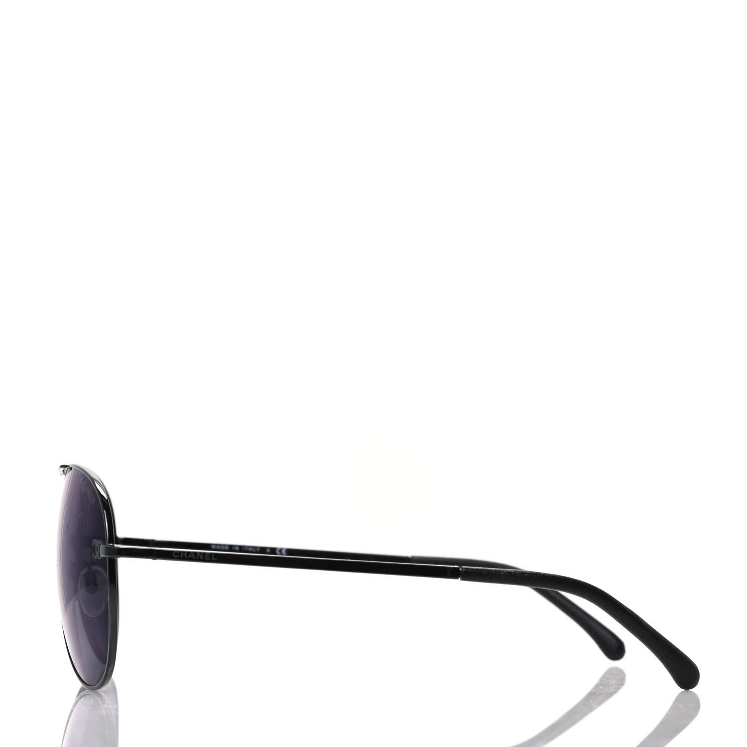 Chanel Metal Aviator CC Sunglasses 4189 T-Q Black 3 of 8