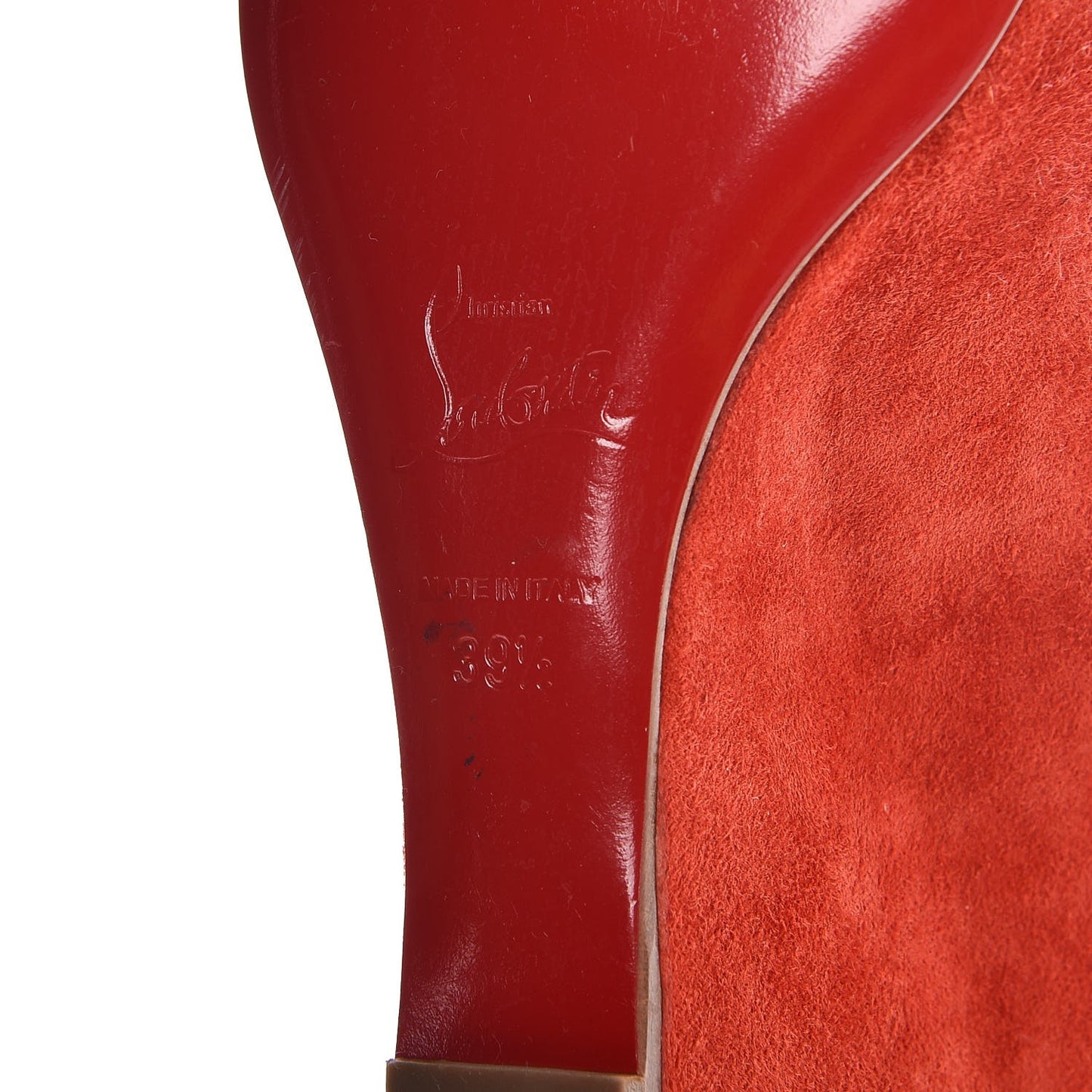 Suede Open Toe 70 Wedges 39.5 Red