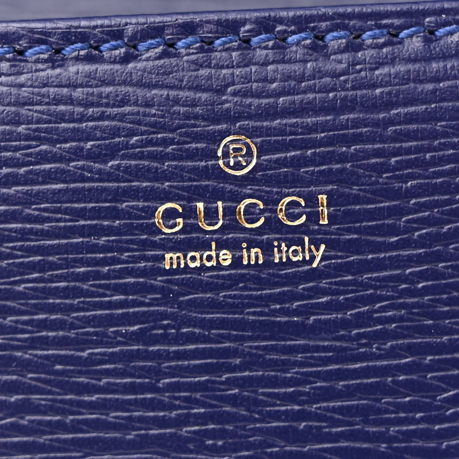 Gucci Shangai Calfskin Polka Dot Horsebit 1955 Wallet On Chain Blue Orange Sailor Blue 6 of 10