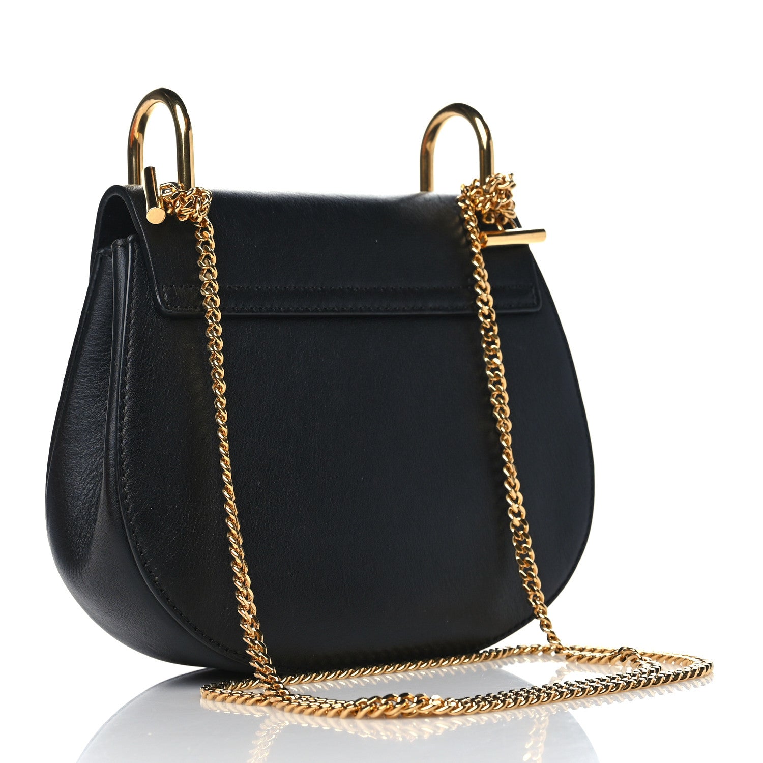 Chloe Suede Calfskin Mini Drew Shoulder Bag Black 3 of 10
