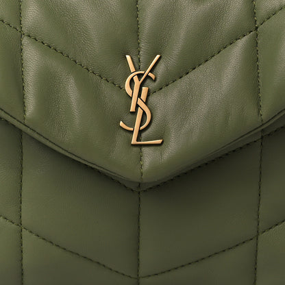 Saint Laurent Lambskin Monogram Loulou Puffer Pouch Clutch Light Pistache 9 of 11
