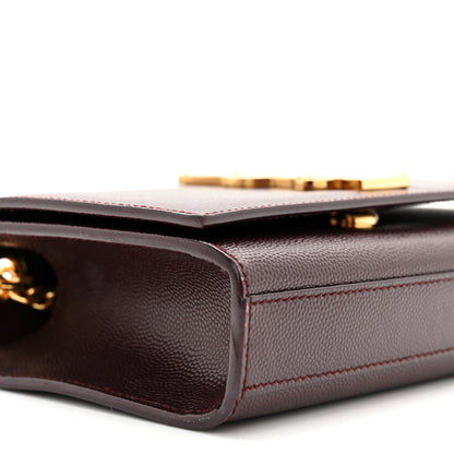 Saint Laurent Grain De Poudre Small Monogram Kate Satchel Armaranto 8 of 9