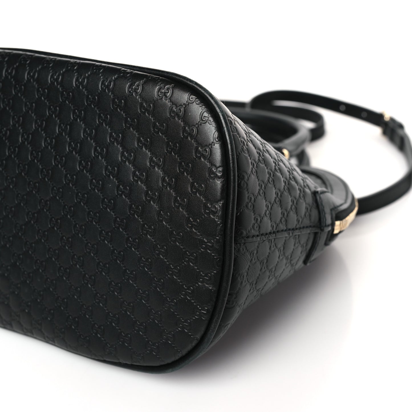 Microguccissima Medium Dome Bag Black