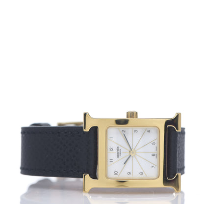 Hermes Stainless Steel Epsom 21mm Heure H Hour Quartz Watch Noir 2 of 5