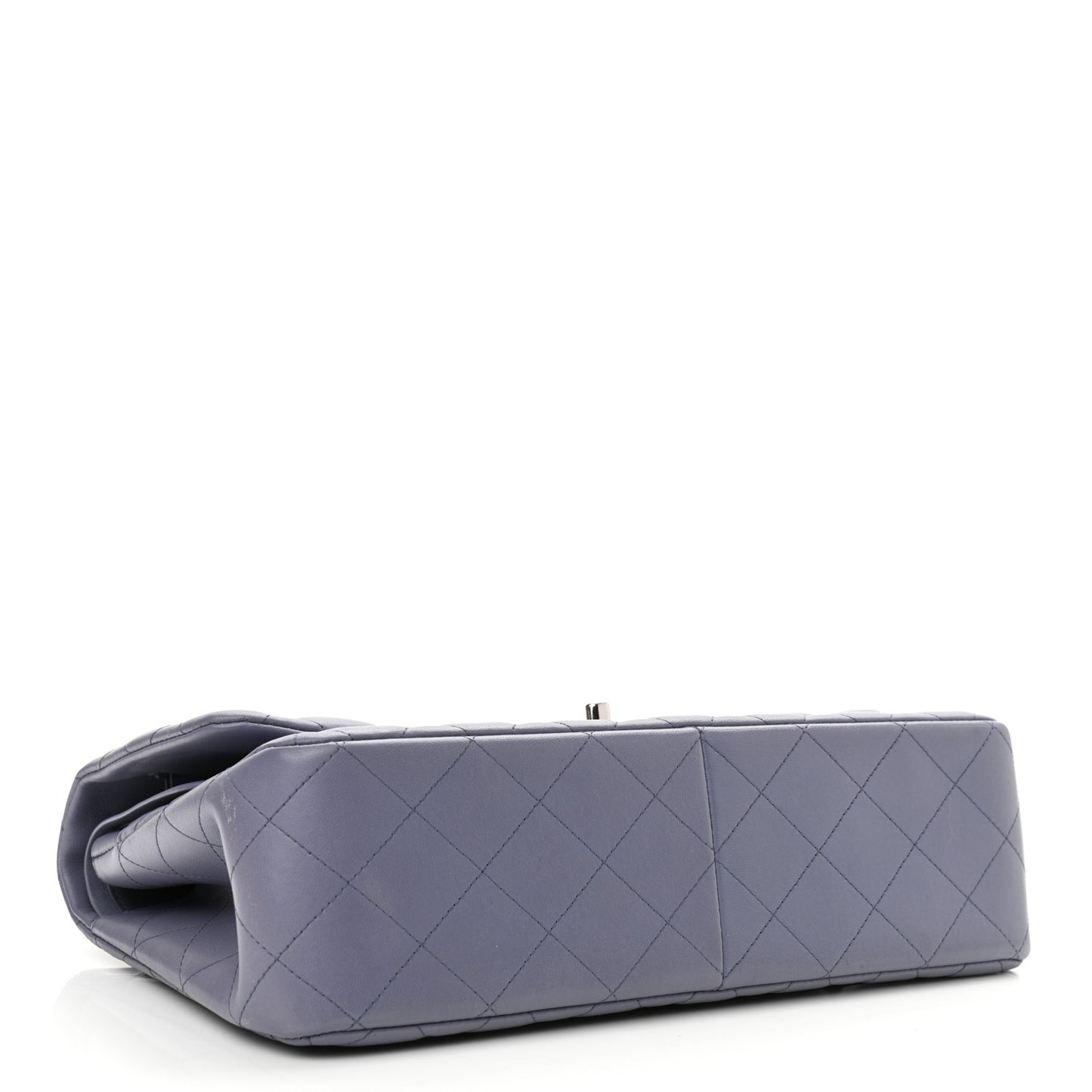 Lambskin Quilted Jumbo Double Flap Light Purple