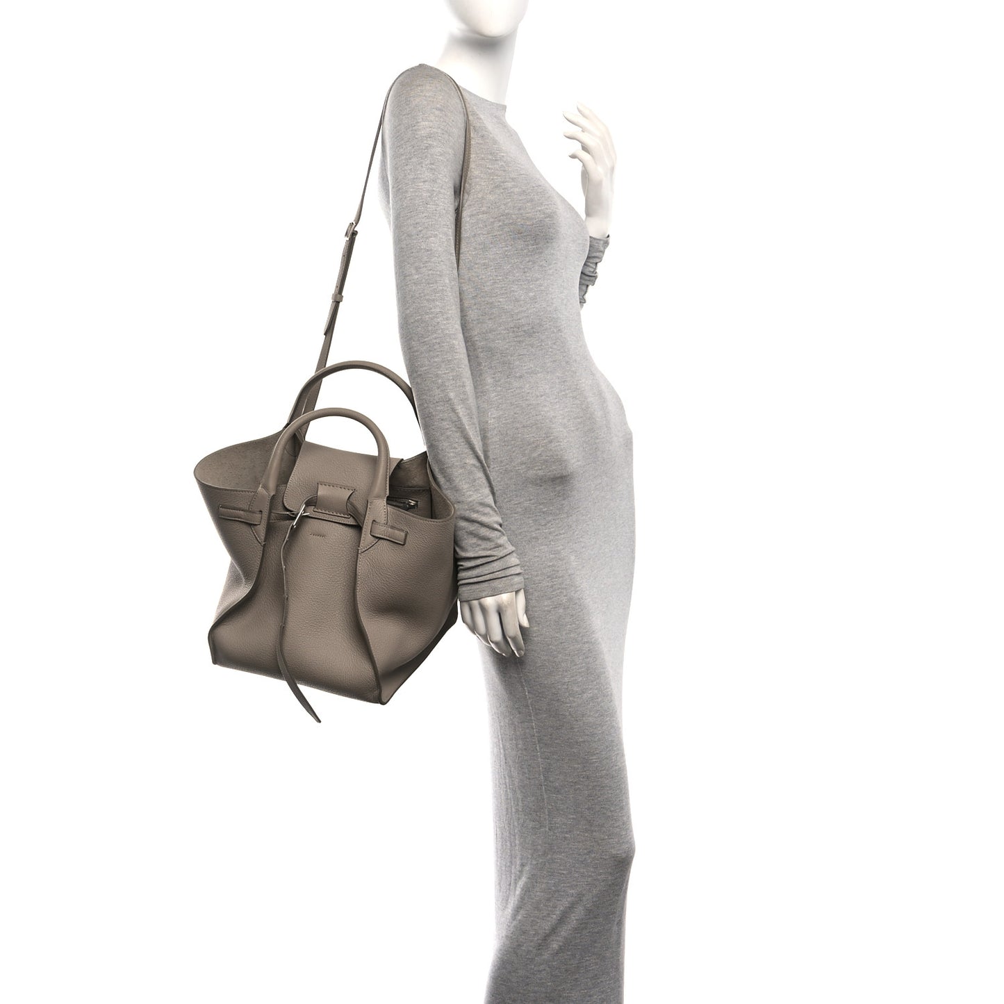 Supple Grained Calfskin Small Big Bag Light Taupe