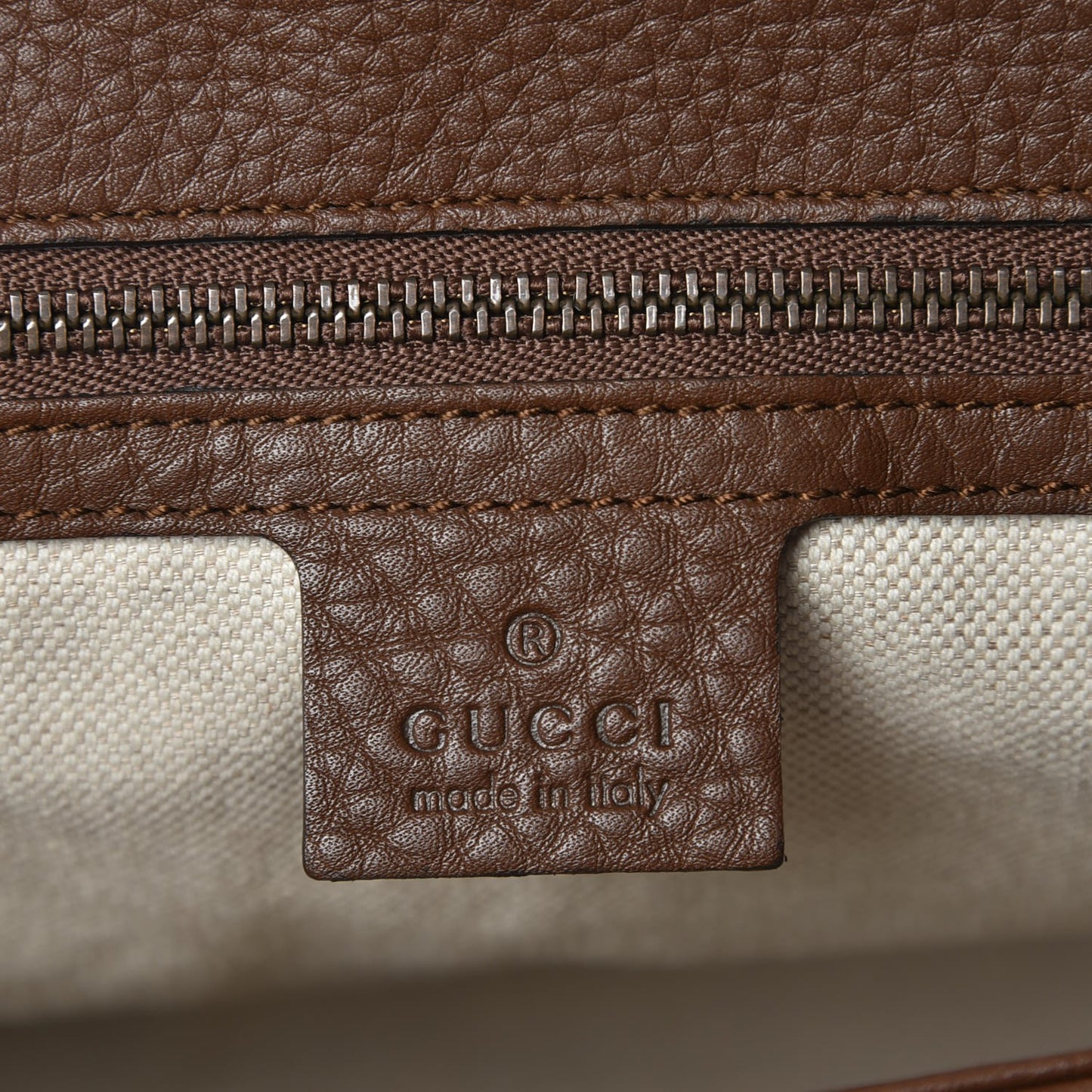 Calfskin Large GG Marmont Shoulder Bag Brown