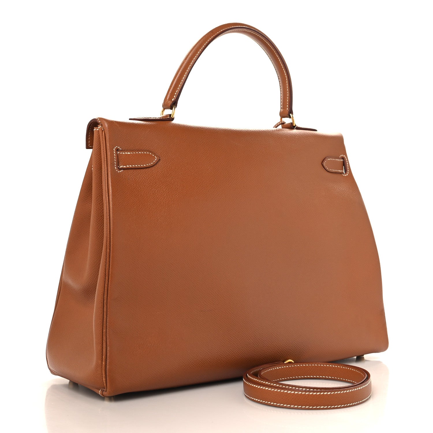 Hermes Courchevel Kelly Retourne 35 Gold 3 of 20