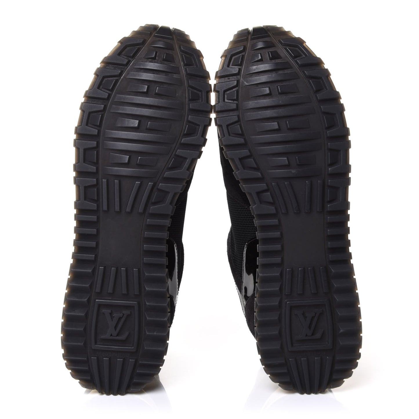 Suede Monogram Run Away Sneakers 38.5 Black