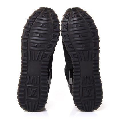Louis Vuitton Suede Monogram Run Away Sneakers 38.5 Black 6 of 9