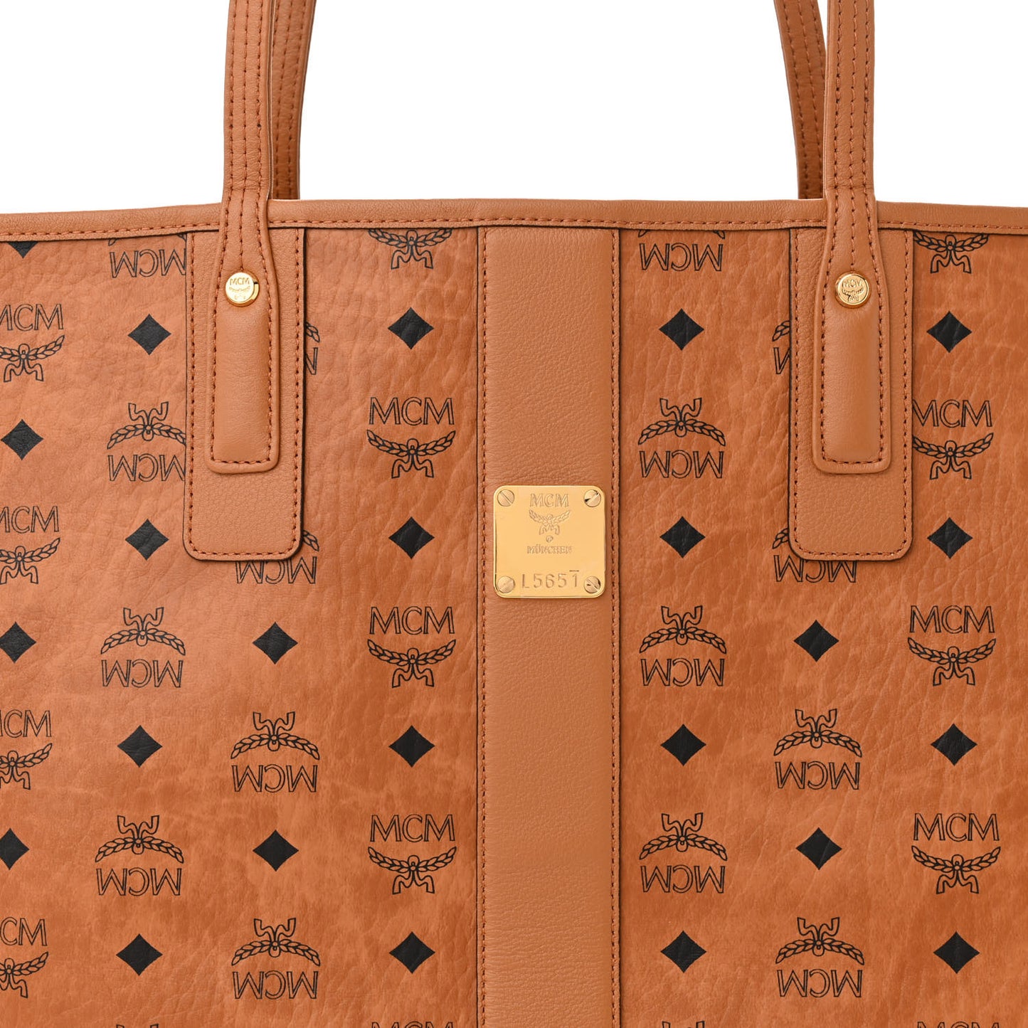 Visetos Medium Liz Reversible Shopper Tote Cognac