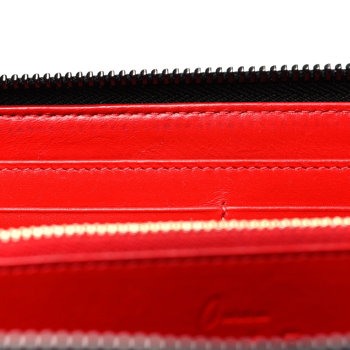 Patent Calfskin Panettone Zip Around Wallet Leopard