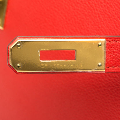 Hermes Evercolor Kelly Retourne 32 Tomate 13 of 25