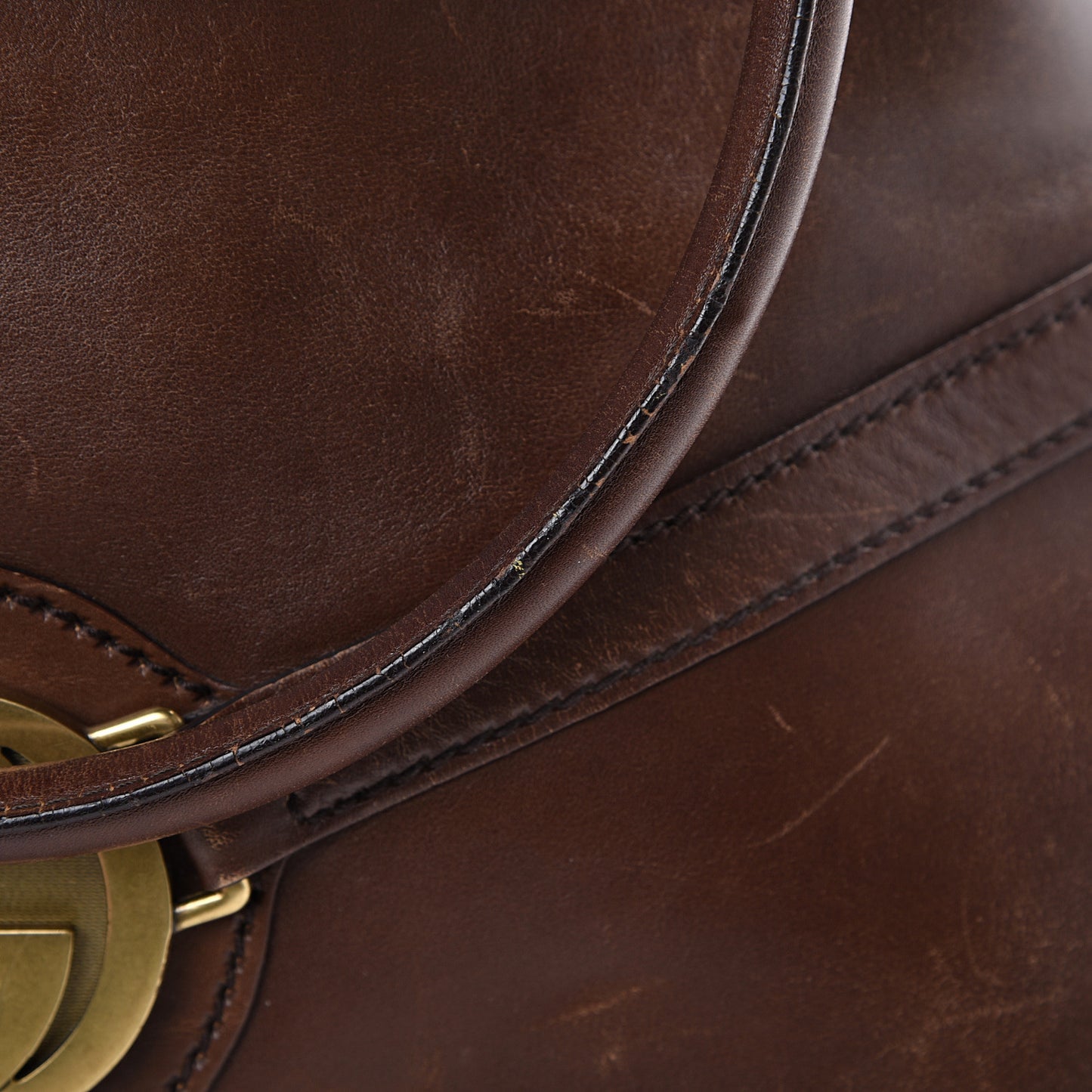 Calfskin GG Reins Hobo Brown
