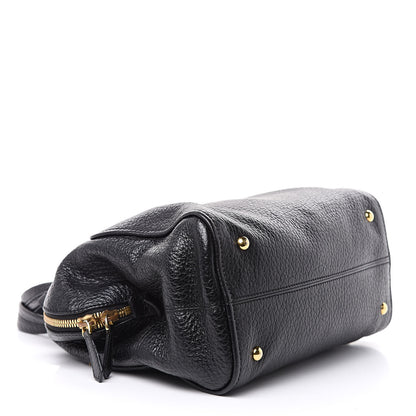 Fendi Pebbled Calfskin Small Chameleon Tote Black 4 of 11