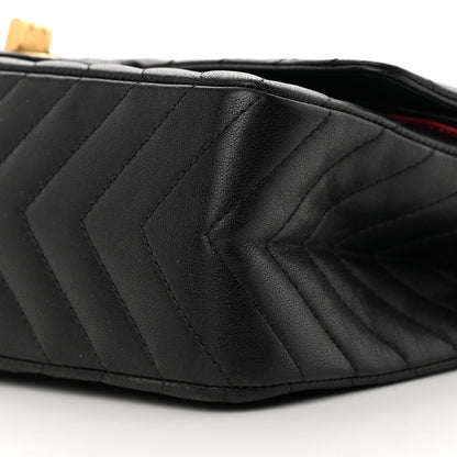 Chanel Sheepskin Chevron Quilted 2.55 Reissue 225 Flap Black 10 of 14